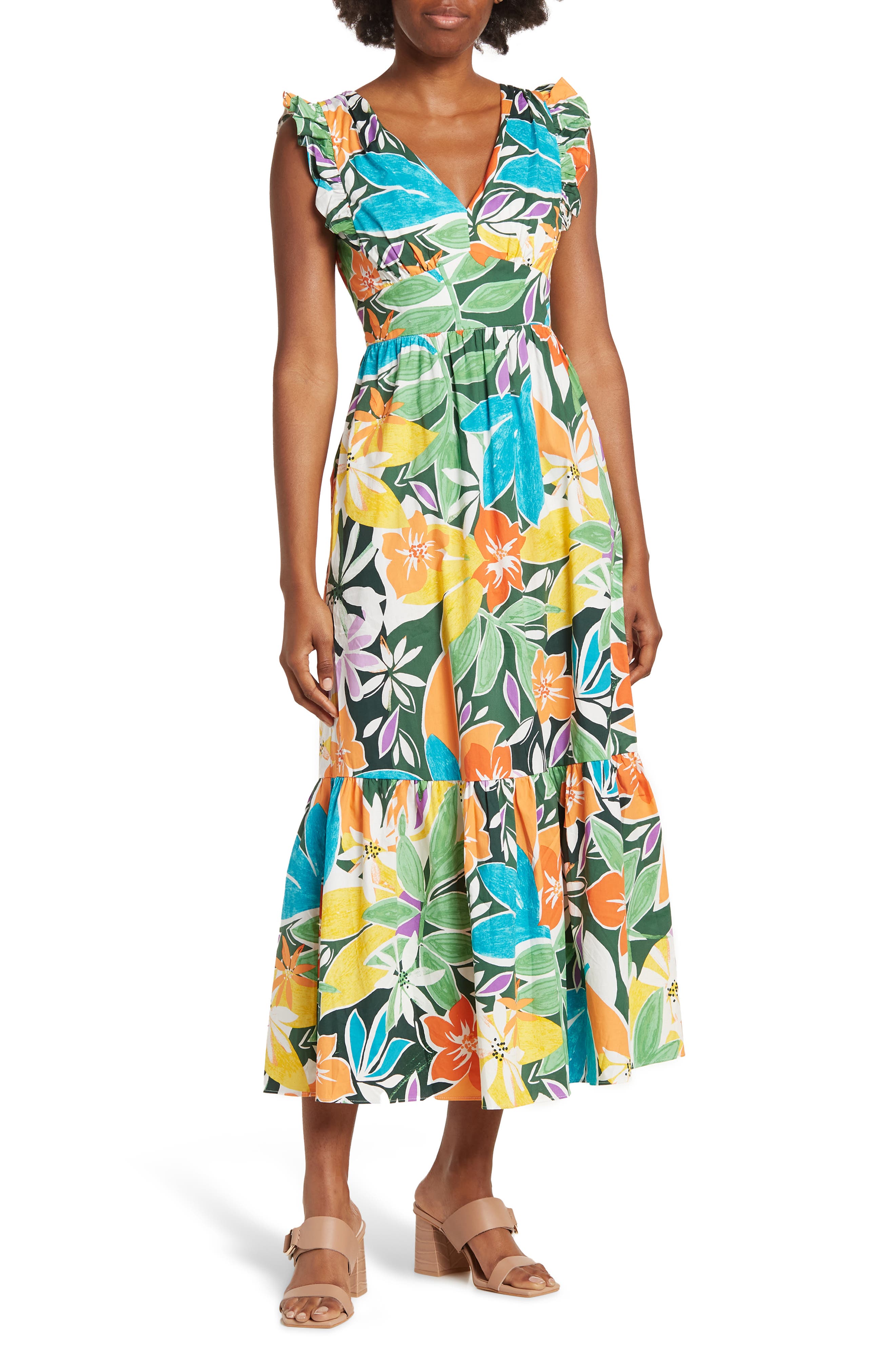 Maggy London Tropical Floral Print ...